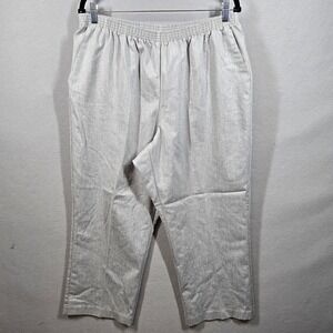 Alfred Dunner Pants Womens 18W Pull On Stretch‎ Trousers Cropped Lounge Comfort